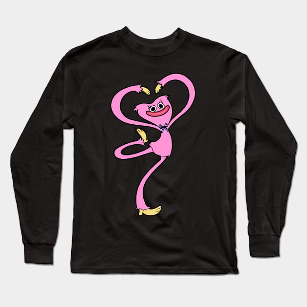 Creepy Dyed Pink Eyelashes Creature Costume Girls Boys Missy Long Sleeve T-Shirt by PinkyTree